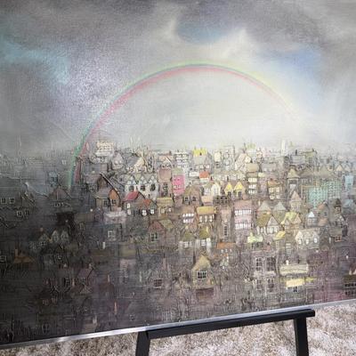 Large Rare Original Oil Painting by Bill Tolley - London c1970