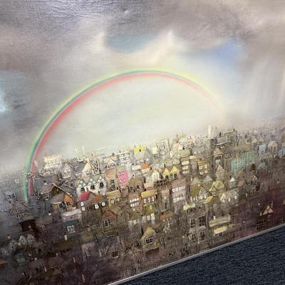 Large Rare Original Oil Painting by Bill Tolley - London c1970