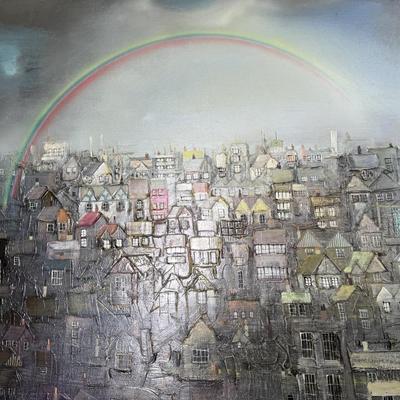 Large Rare Original Oil Painting by Bill Tolley - London c1970