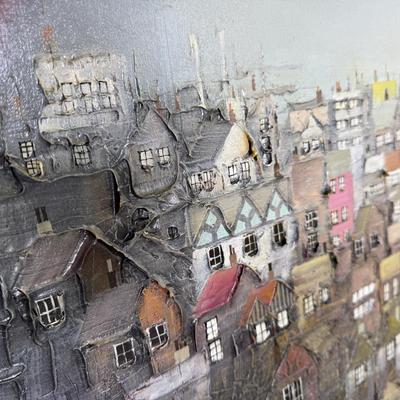 Large Rare Original Oil Painting by Bill Tolley - London c1970