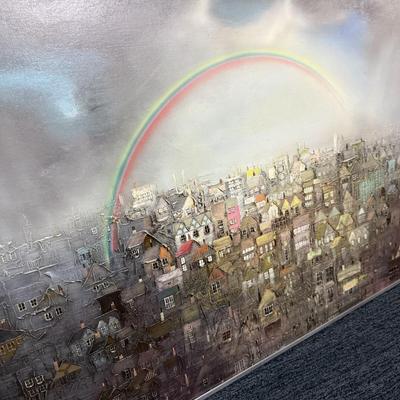 Large Rare Original Oil Painting by Bill Tolley - London c1970