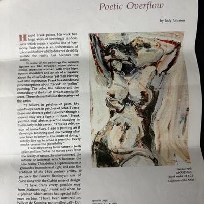 Original Harold Frank Mixed Media on Paper ‘Floral Impressions ‘ Art