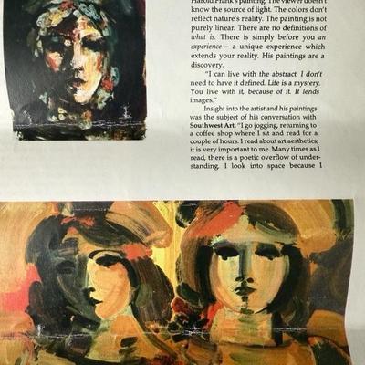 Original Harold Frank Mixed Media on Paper ‘Floral Impressions ‘ Art