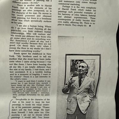 Original Harold Frank Mixed Media on Paper ‘Floral Impressions ‘ Art