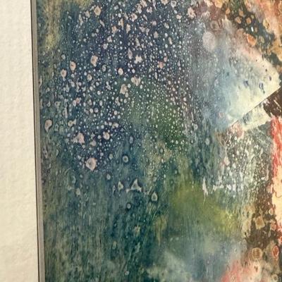 Original Harold Frank Mixed Media on Paper ‘Floral Impressions ‘ Art