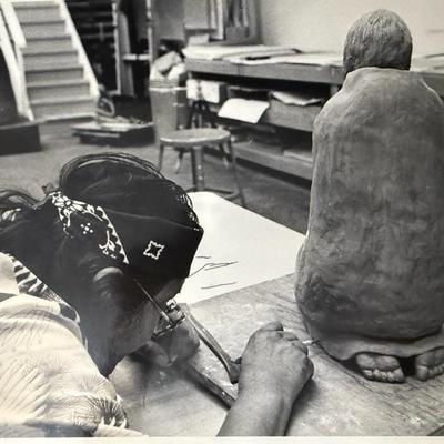 Fabulous RC Gorman Bronze Statue Signed - Pueblo Woman - 21” Tall