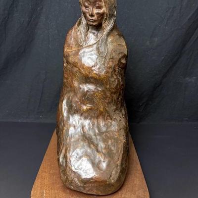 Fabulous RC Gorman Bronze Statue Signed - Pueblo Woman - 21” Tall