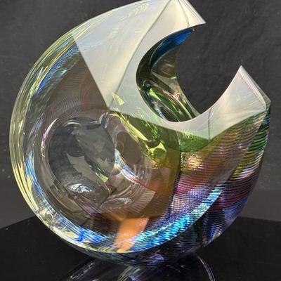 Kit Karbler & Michael David Art Glass Sculpture - Signed