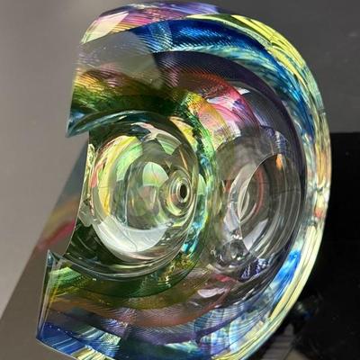 Kit Karbler & Michael David Art Glass Sculpture - Signed