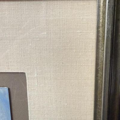 Large Original RC Gorman Oil Pastel “Woman in Blue” Art Painting - Signed