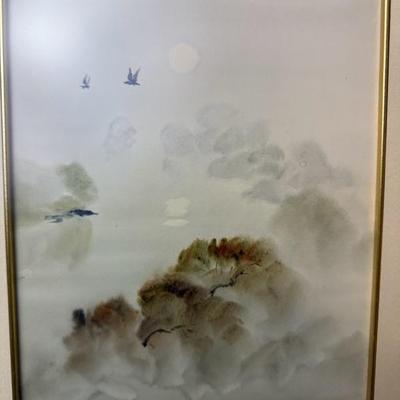 Rare Original Mariano Ortuzar Watercolor Painting