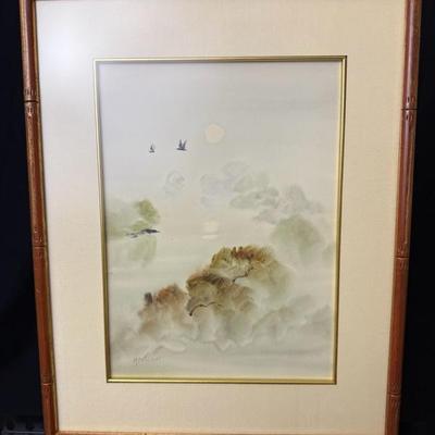Rare Original Mariano Ortuzar Watercolor Painting