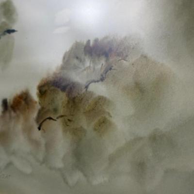 Rare Original Mariano Ortuzar Watercolor Painting