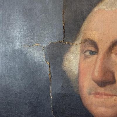 19th Century George Washington Oil on Canvas