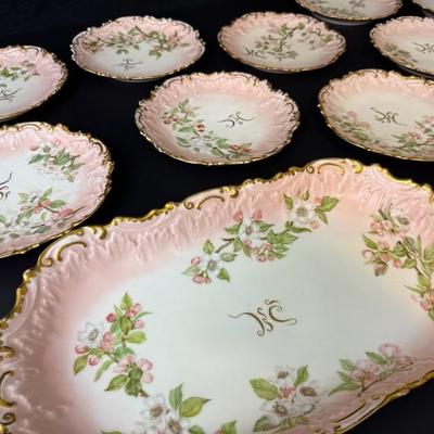 Antique 1892 Limoges France China - 13 Pieces