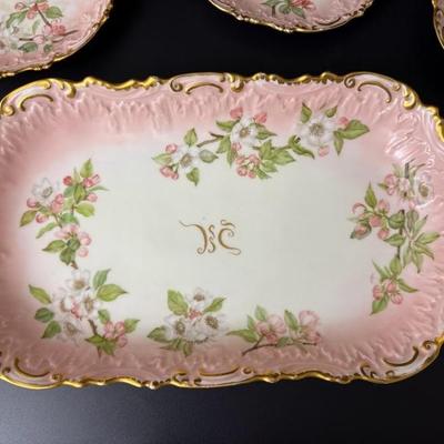Antique 1892 Limoges France China - 13 Pieces
