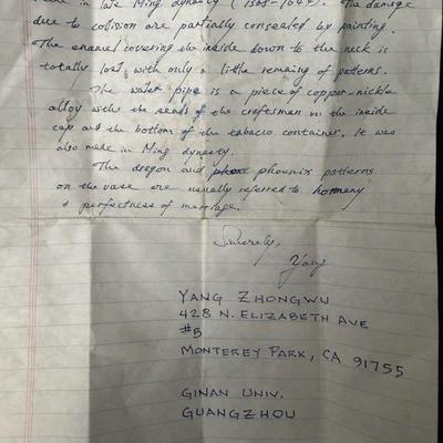 Ming Dynasty Antique Tall Cloisonné Vases c1400's