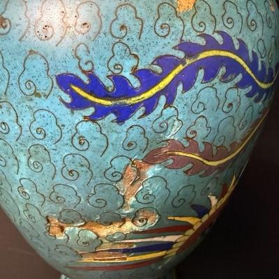 Ming Dynasty Antique Tall Cloisonné Vases c1400's