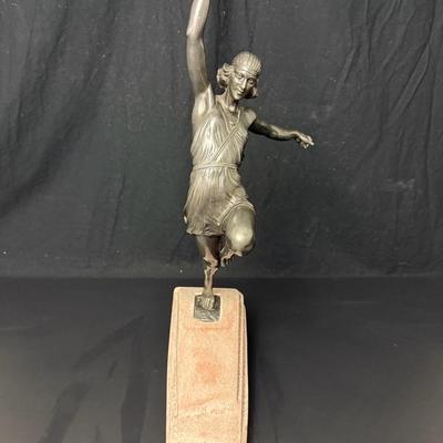 1930’s Art Deco Max Le Verrier French Bronze Javelin Thrower