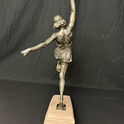 1930’s Art Deco Max Le Verrier French Bronze Javelin Thrower