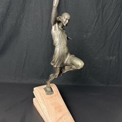 1930’s Art Deco Max Le Verrier French Bronze Javelin Thrower