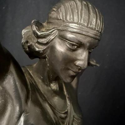 1930’s Art Deco Max Le Verrier French Bronze Javelin Thrower
