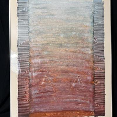 Original Karen Guzak Abstract 'Garden of the Gods' 1979