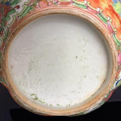 Antique Chinese Export Rose Medallion Porcelain Bowl