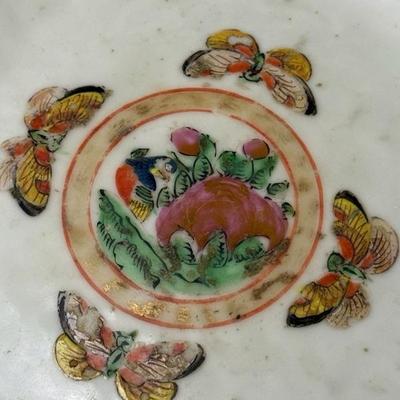 Antique Chinese Export Rose Medallion Porcelain Bowl