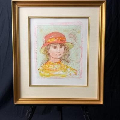 Original Edna Hibel Signed Serigraph