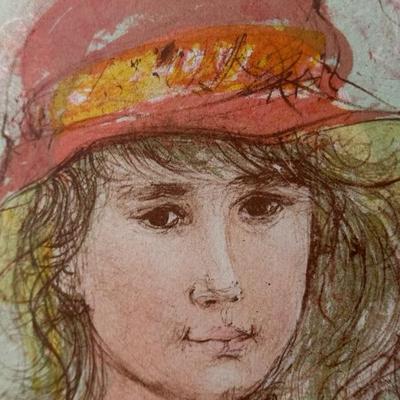 Original Edna Hibel Signed Serigraph