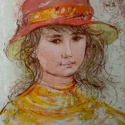 Original Edna Hibel Signed Serigraph