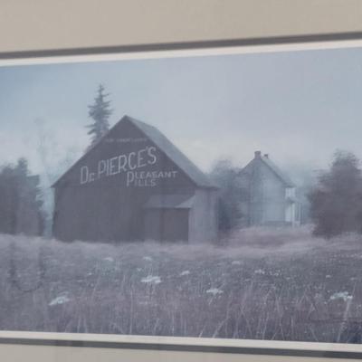 "Dr. Pierce's" by David Knowlton- Double Signed Print Framed Under Glass