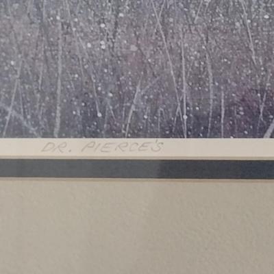 "Dr. Pierce's" by David Knowlton- Double Signed Print Framed Under Glass