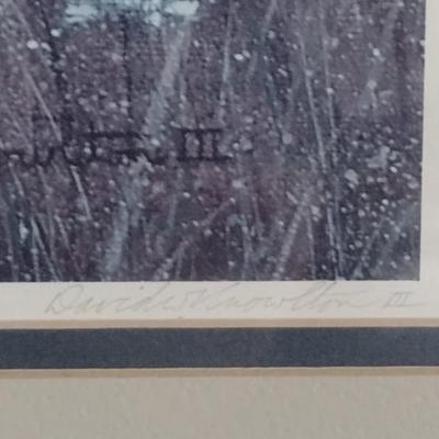 "Dr. Pierce's" by David Knowlton- Double Signed Print Framed Under Glass