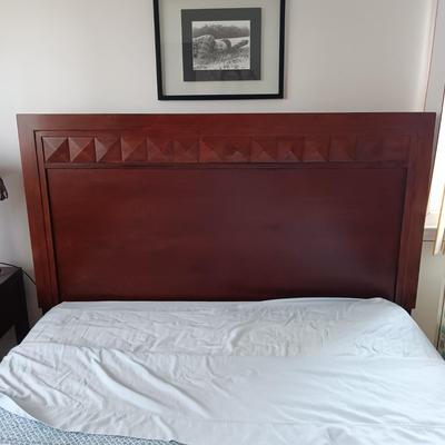 LOT 1: Art Deco Style Queen Sized Bedframe with Laura Ashley Bedding Set