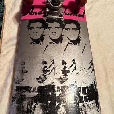 Sale Photo Thumbnail #284: See pics. Kryptonics skateboard appears new, Andy Warhol skateboard has some wear.