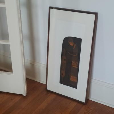 Signed/Numbered Print “The Harpist” by M. Melume (E-BBL)