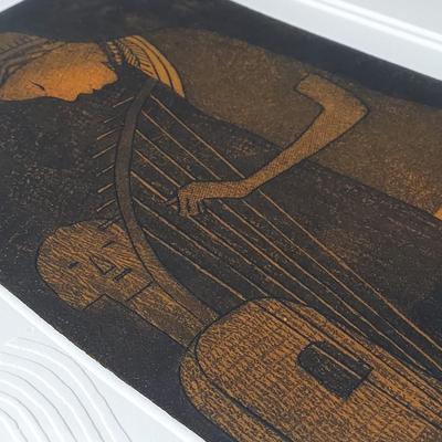 Signed/Numbered Print “The Harpist” by M. Melume (E-BBL)