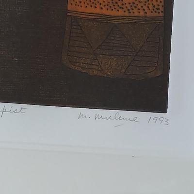 Signed/Numbered Print “The Harpist” by M. Melume (E-BBL)