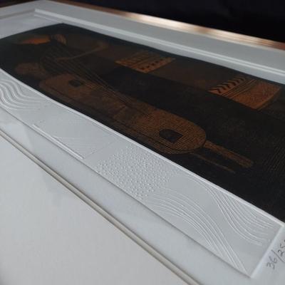 Signed/Numbered Print “The Harpist” by M. Melume (E-BBL)