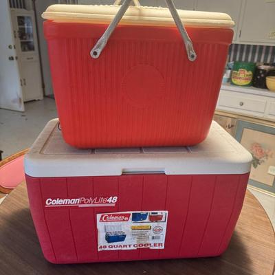2 Red Coolers