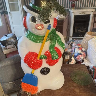 Fiber Optic Blowmold Santa AS IS