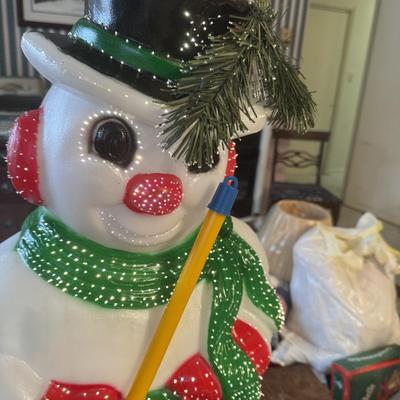 Fiber Optic Blowmold Santa AS IS