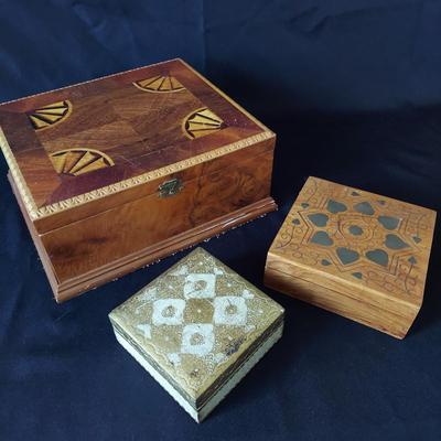 Three Wooden Boxes w/ Inlay (DR-BBL)