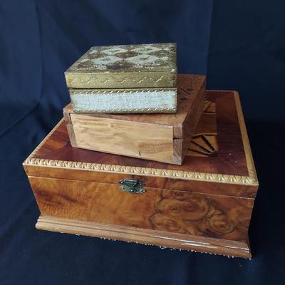 Three Wooden Boxes w/ Inlay (DR-BBL)