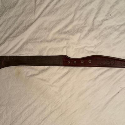 Sale Photo Thumbnail #333: Machete is 32 inches long, the blade is 19 1/2 inches