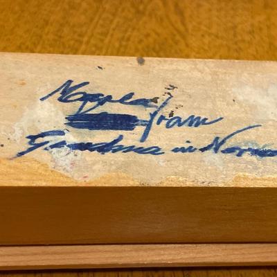 Small handmade wood box from Norway