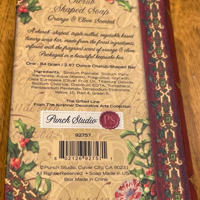 Small box with cherub soap inside