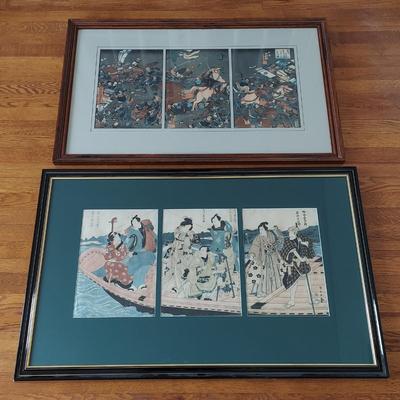 Two Japanese Triptych Pieces w/ COA (DR-BBL)